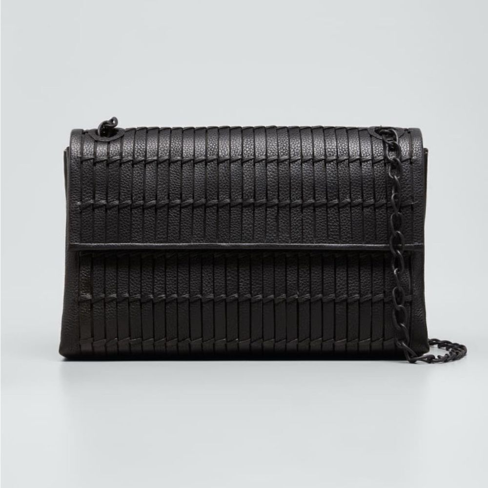 Nancy Gonzalez Madison Woven Leather Shoulder Bag